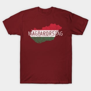 Hungary Map and Magyar Flag Souvenir T-Shirt